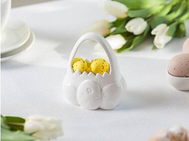 Zdjęcie: Koszyczek porcelanowy ozdobny 13x9,5x15 cm ALTOMDESIGN