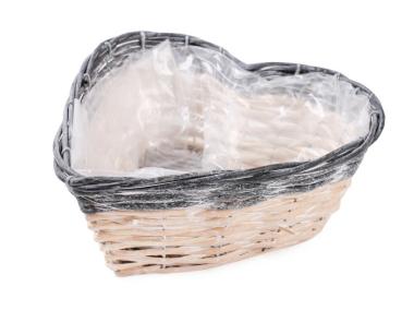 Zdjęcie: Osłonka doniczkowa w kaształcie serca 25x25x11 cm TIN TOURS