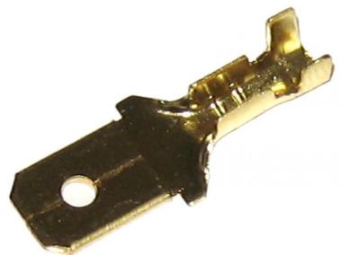 Zdjęcie: Konektor 6,3 mm złoty męski duży 100 szt. LB0043 LIBOX