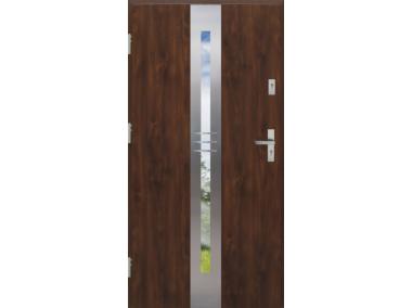 Zdjęcie: Drzwi zewnętrzne stalowo-drewniane Disting Otello 06 Orzech 90 cm lewe KR CENTER