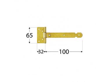 Zdjęcie: Zawias bramkowy lekki przetłoczony 150x25x1,5 mm ZBL 100 DMX