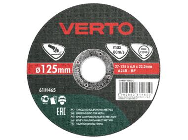Zdjęcie: Tarcza szlifierska do metalu 125 x 6.0 x 22.2 mm VERTO