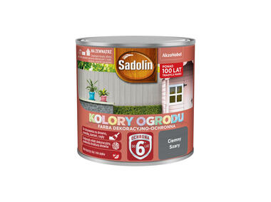 Zdjęcie: Farba do drewna Kolory ogrodu 0,25 L ciemny szary SADOLIN
