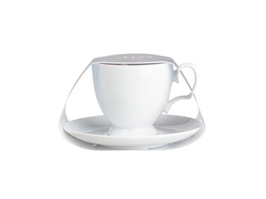 Zdjęcie: Filiżanka Mariapaula biała 220 ml, spodek 15 cm w opasce  ALTOMDESIGN