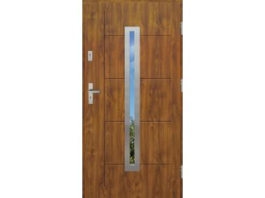 Zdjęcie: Drzwi zewnętrzne stalowo-drewniane Disting Nicolo 02 Dąb złoty 90 cm prawe KR CENTER