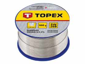 Lut cynowy 60% Sn, drut 1.0 mm, 100 g TOPEX