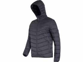 Kurtka ocieplana z kapturem, lekka, czarna, 2XL, CE, LAHTI PRO