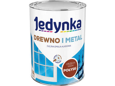 Zdjęcie: Emalia olejno-alkidowa drewno i metal orzech średni 0,9 L połysk JEDYNKA