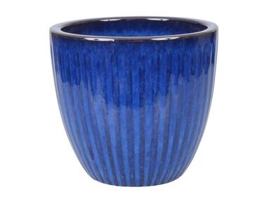 Zdjęcie: Donica ceramika szkliwiona 22,5x20,5 cm niebieski CERMAX