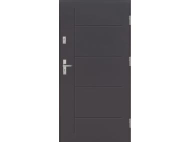 Drzwi zewnętrzne stalowo-drewniane Disting Nicolo 01 Antracyt 90 cm prawe KR CENTER