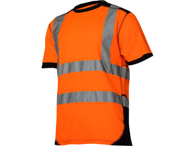 Koszulka T-Shirt ostrzegawcza, pomarańczowo-czarny, 2XL, CE, LAHTI PRO