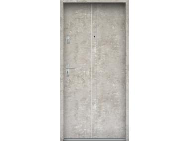 Drzwi wejściowe do mieszkań Bastion A-38 Beton naturalny 90 cm prawe ODR KR CENTER