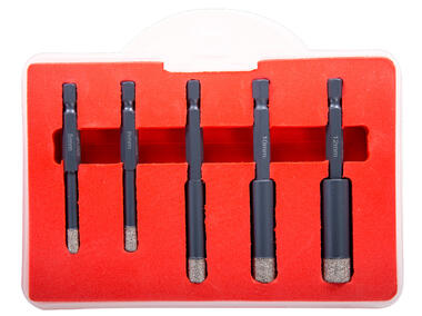 Zdjęcie: Zestaw otwornic diamentowych 5-12 mm - 5 szt. PROLINE