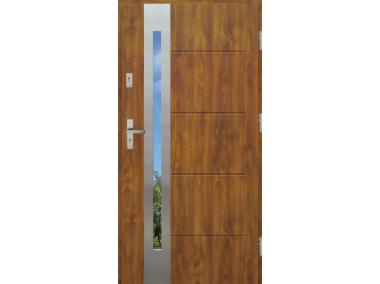 Zdjęcie: Drzwi zewnętrzne stalowo-drewniane Disting Nicolo 08B Dąb złoty 90 cm prawe KR CENTER