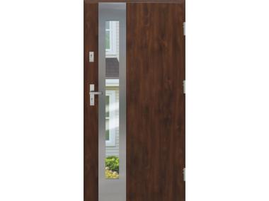 Zdjęcie: Drzwi zewnętrzne stalowo-drewniane Disting Otello 05B Orzech 80 cm prawe KR CENTER