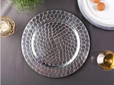 Zdjęcie: Podkładka pod talerz skóra węża  33 cm srebrna ALTOMDESIGN
