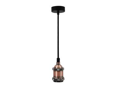 Zdjęcie: Lampa sufitowa Nola miedź E27 100 cm czarna IL MIO