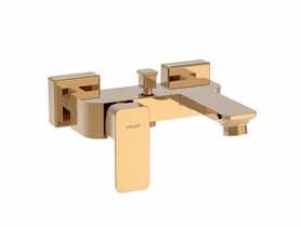 Bateria wannowa ścienna Loft Gold VALVEX