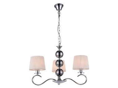 Zdjęcie: Lampa sufitowa wisząca Clara 3x40 W chrom-biała CANDELLUX