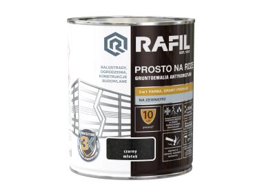Zdjęcie: Gruntoemalia prosto na rdzę czarny 0,75L RAFIL