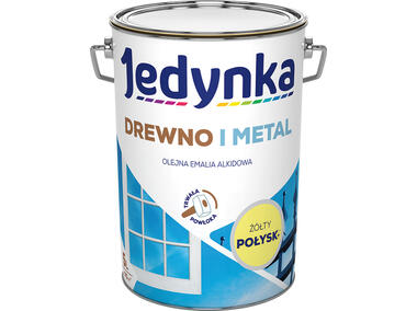 Zdjęcie: Emalia olejno-alkidowa drewno i metal żółty jasny 5 L połysk JEDYNKA