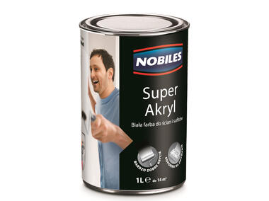 Zdjęcie: Farba akrylowa Super biały 1 L NOBILES
