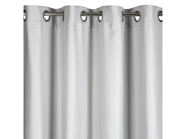 Zdjęcie: Zasłona Aggie 140x250 cm jasnosrebrna na przelotkach EUROFIRANY