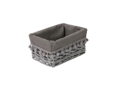 Zdjęcie: Koszyk szary z pomponami 24x16x11 cm ALTOMDESIGN
