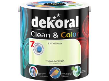 Farba satynowa Clean&Color 2,5 L trawa morska DEKORAL