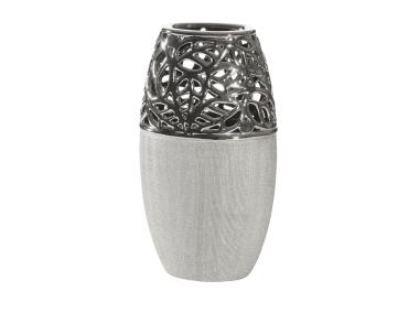 Zdjęcie: Wazon Maika 18x11x33 cm srebrny EUROFIRANY