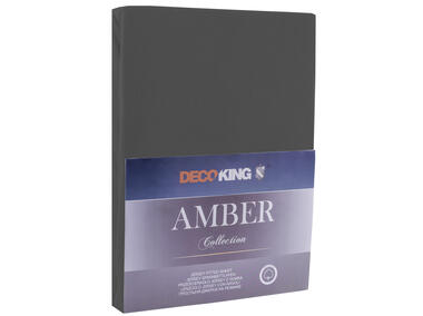 Zdjęcie: Prześcieradło Amber grafitowy 200-220x200+30 cm DECOKING