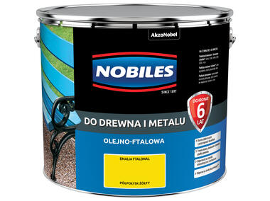 Zdjęcie: Farba ftalowa do drewna i metalu Ftalonal 10 L żółty NOBILES