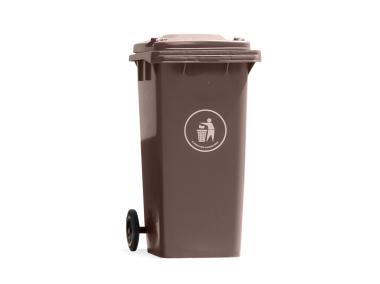 Zdjęcie: Pojemnik na śmieci odpady 120 L brązowy MIRPOL
