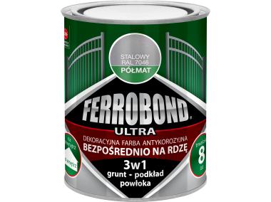Zdjęcie: Farba antykorozyjna Ferrobond Ultra półmat stalowy 0,7L JURGA