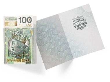 Zdjęcie: Karnet PP-2183 Urodziny 100 lat - banknot KUKARTKA