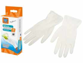 Rękawice lateksowe 10 sztuk M białe SIMPLE SOLUTIONS