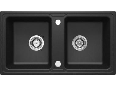 Zdjęcie: Zlewozmywak Zorba grafit metalik granit 2K B/O 780x435x180, 3,5", space saver DEANTE