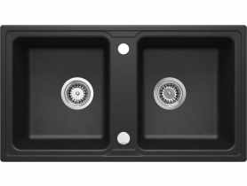 Zlewozmywak Zorba grafit metalik granit 2K B/O 780x435x180, 3,5", space saver DEANTE