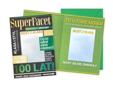 Zdjęcie: Karnet DK-1215 Urodziny - super facet, lusterko KUKARTKA
