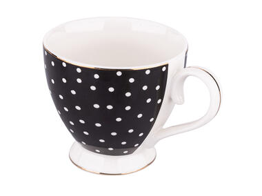 Zdjęcie: Filiżanka Jumbo na stopce nbc 350 ml, dekoracja Dots modern nature ALTOMDESIGN