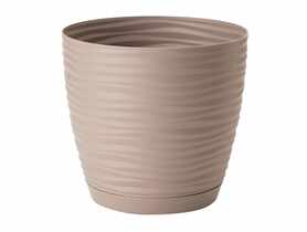 Doniczka Sahara Petit 17 cm z podstawką beżowy VERDENIA