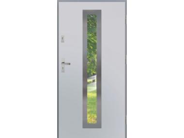 Drzwi zewnętrzne stalowo-drewniane Disting Otello 03 Biały 90 cm prawe KR CENTER