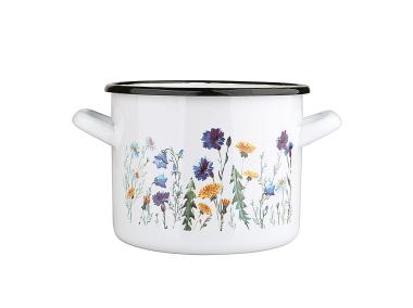 Zdjęcie: Garnek prosty Chabry 5,8 L, 22x16 cm biały SILESIA