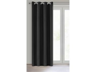 Zdjęcie: Zasłona gotowa Logan 135x250 cm czarny EUROFIRANY