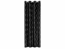 Zasłona dekoracyjna Pierre Cardin Margo 140x250 cm czarny EUROFIRANY