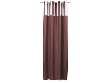 Zdjęcie: Zasłona welwetowa z drukowanym górnym pasem stripe chic róż 140x270 cm CHIC HOME