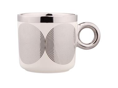 Zdjęcie: Kubek Palazzo 350 ml dekorowany srebrne koła ALTOMDESIGN