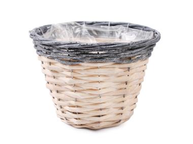 Zdjęcie: Osłonka wiklinowa na doniczkę 20x20x14 cm TIN TOURS