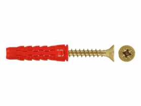 Łącznik uniwersalny  z wkrętem hartowanym do wszystkich podłoży 6/30x40 mm - 100 szt. WKRĘT-MET