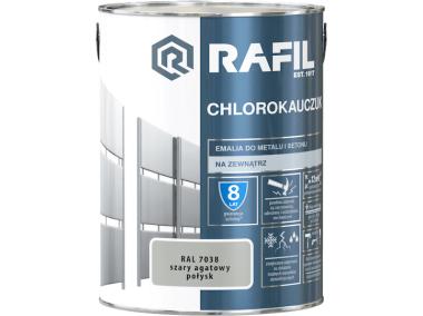 Zdjęcie: Emalia chlorokauczuk szary RAL7038 5L RAFIL